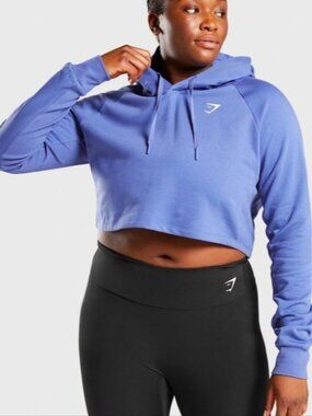 Gymshark Cropped Hoodie in Periwinkle